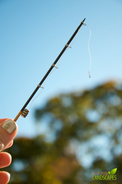 How to make a miniature fishing pole | Lush Little Landscapes