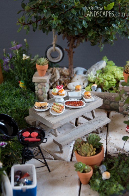 Miniature Fairy Garden Backyard Barbeque BBQ | Project Guide Preview | Lush Little Landscapes