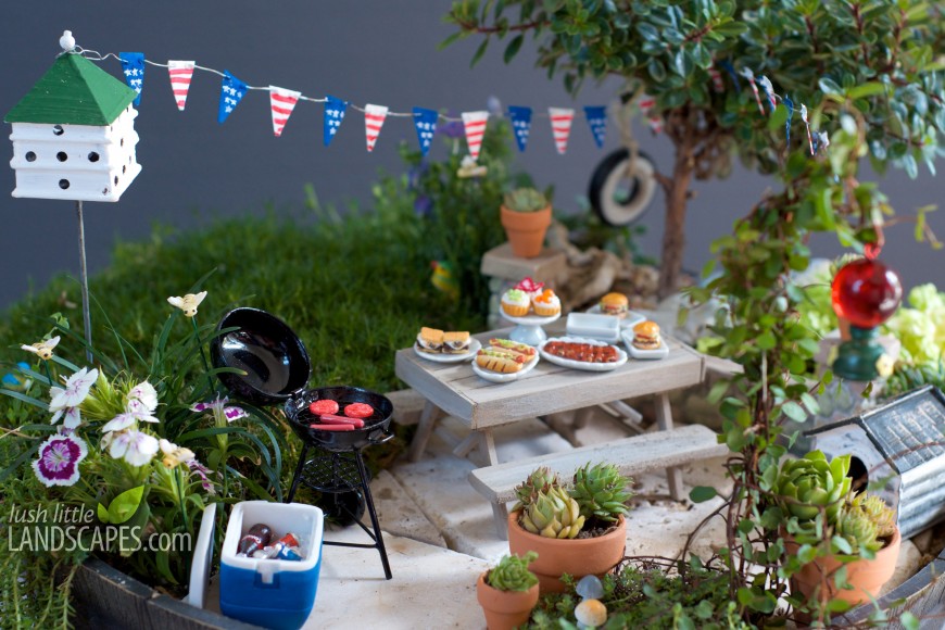 Miniature Fairy Garden Backyard Barbeque BBQ | Project Guide Preview | Lush Little Landscapes